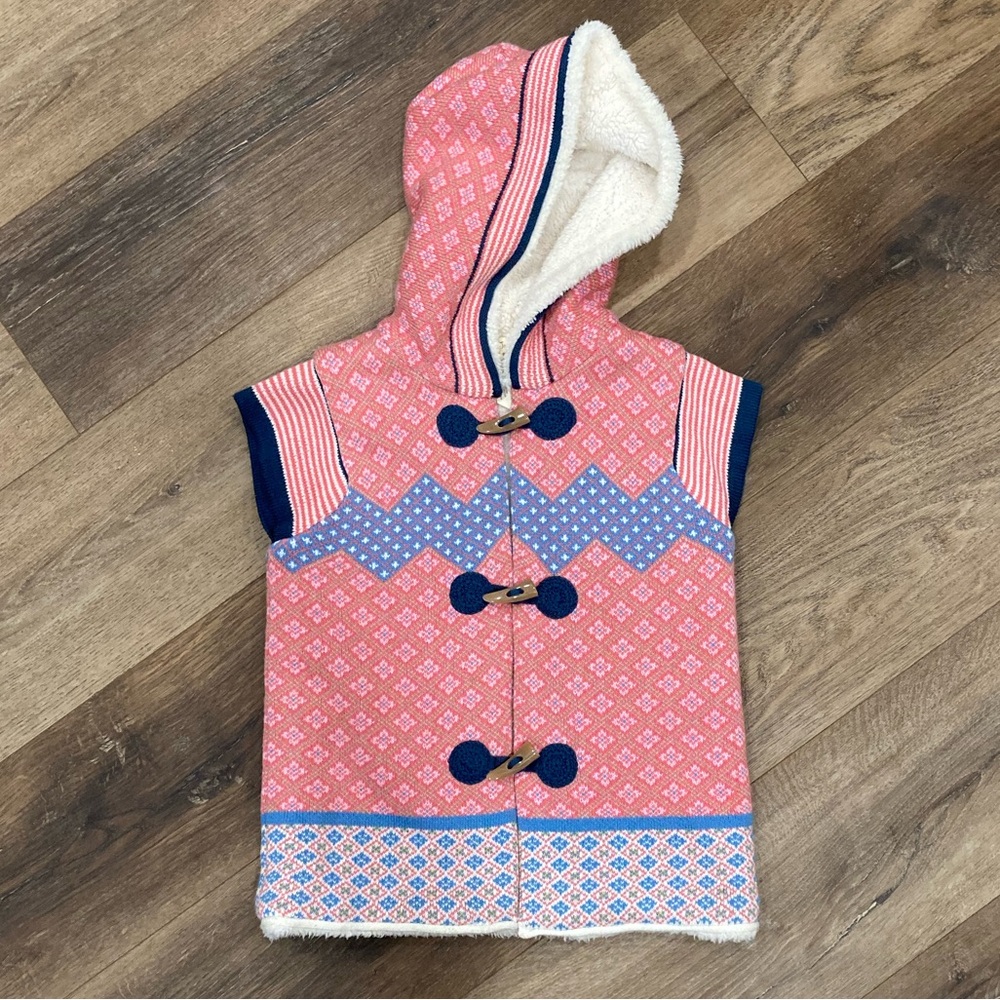 Matilda Jane Warm Hugs Vest Sherpa Hood Toggle Winter Outfit Warm Size 8 Girl